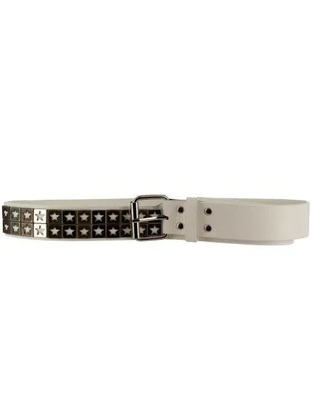 2XL 1.5&quot; White Star-Studded Belt (Available in a pack of 10)