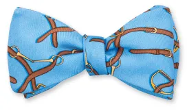 Blue Stirrups Bow Tie - B5492