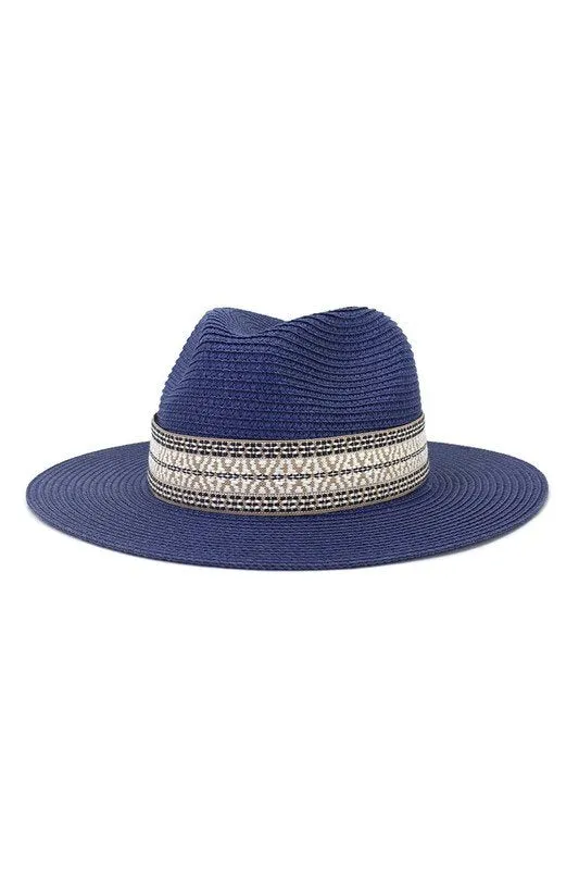 BRITISH STYLE SUNSHADE JAZZ STRAW HAT