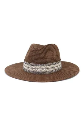 BRITISH STYLE SUNSHADE JAZZ STRAW HAT