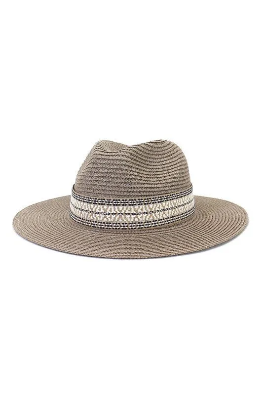 BRITISH STYLE SUNSHADE JAZZ STRAW HAT