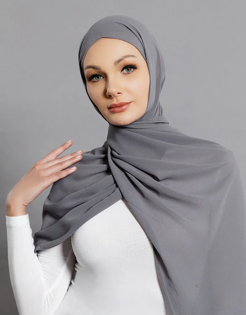 Chiffon Shawl - Shades of Grey