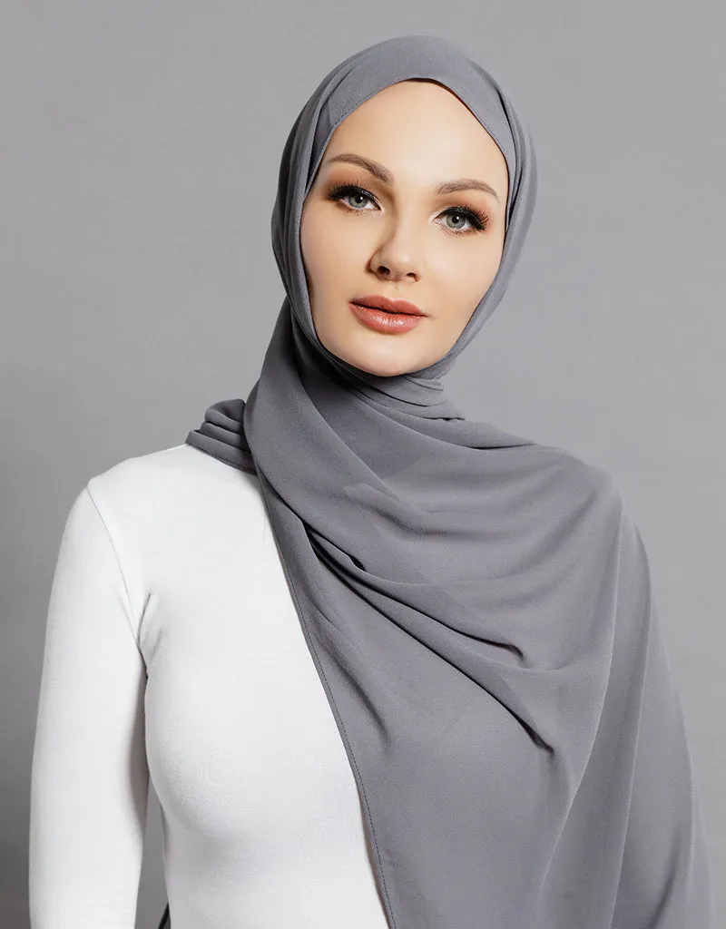 Chiffon Shawl - Shades of Grey