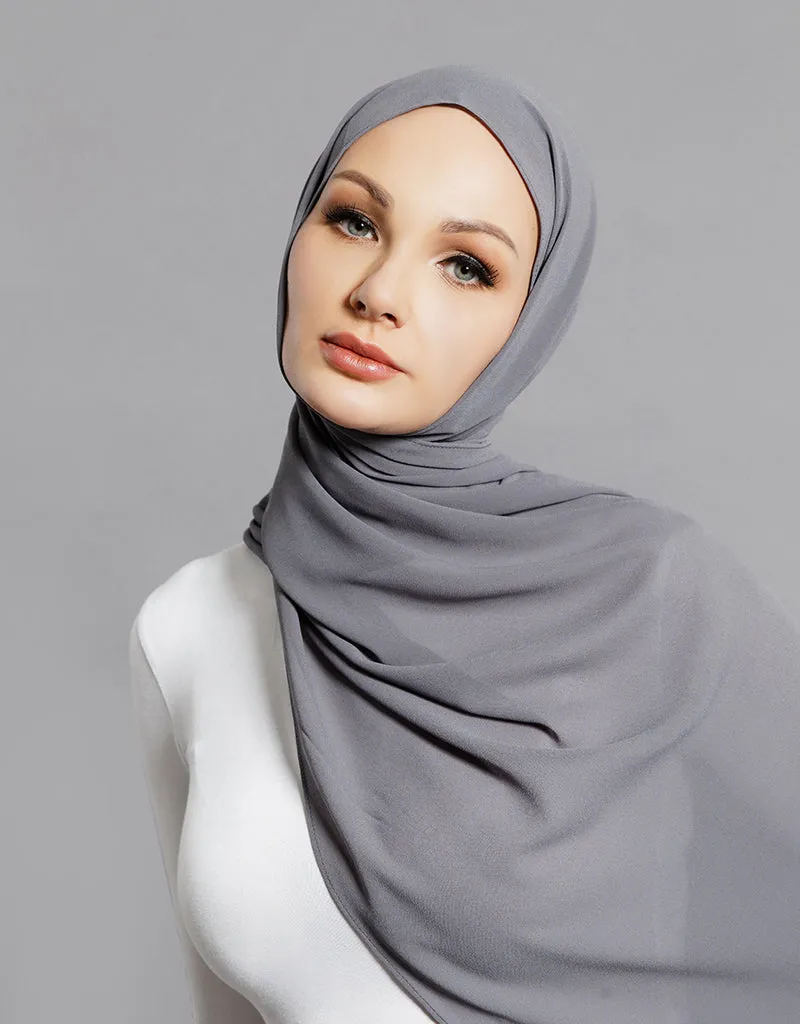 Chiffon Shawl - Shades of Grey