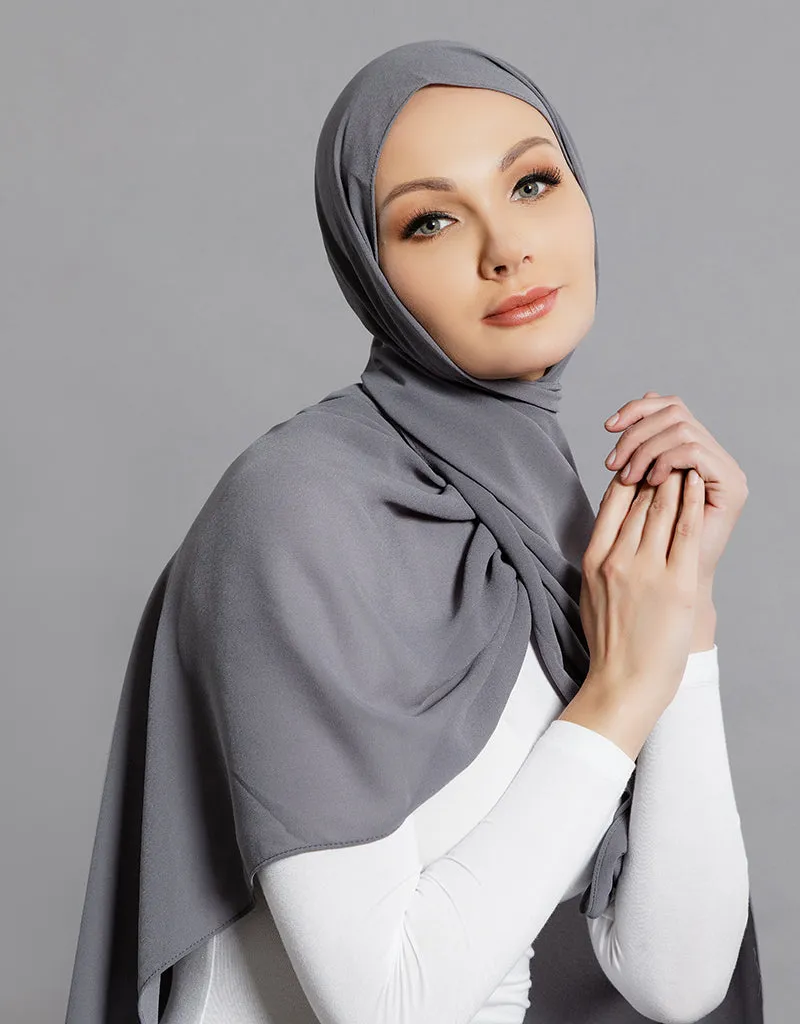 Chiffon Shawl - Shades of Grey