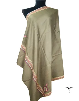 dark natural embroidery pashmina shawl 8132