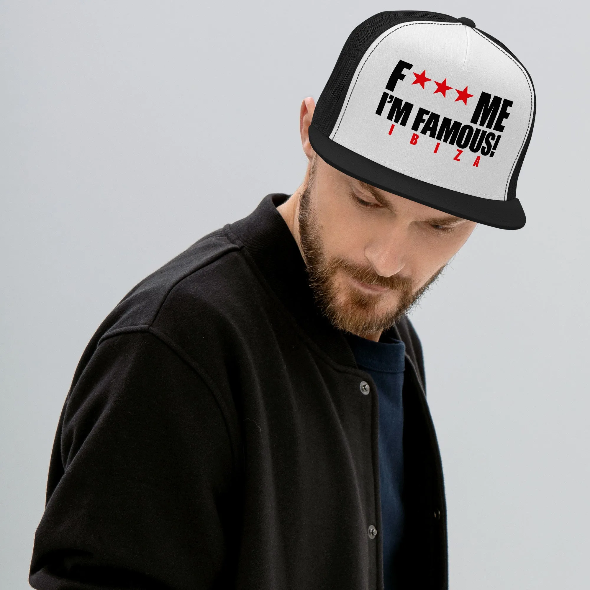 David Guetta F Me I'm Famous Ibiza Classic Logo Snapback Cap Black/White