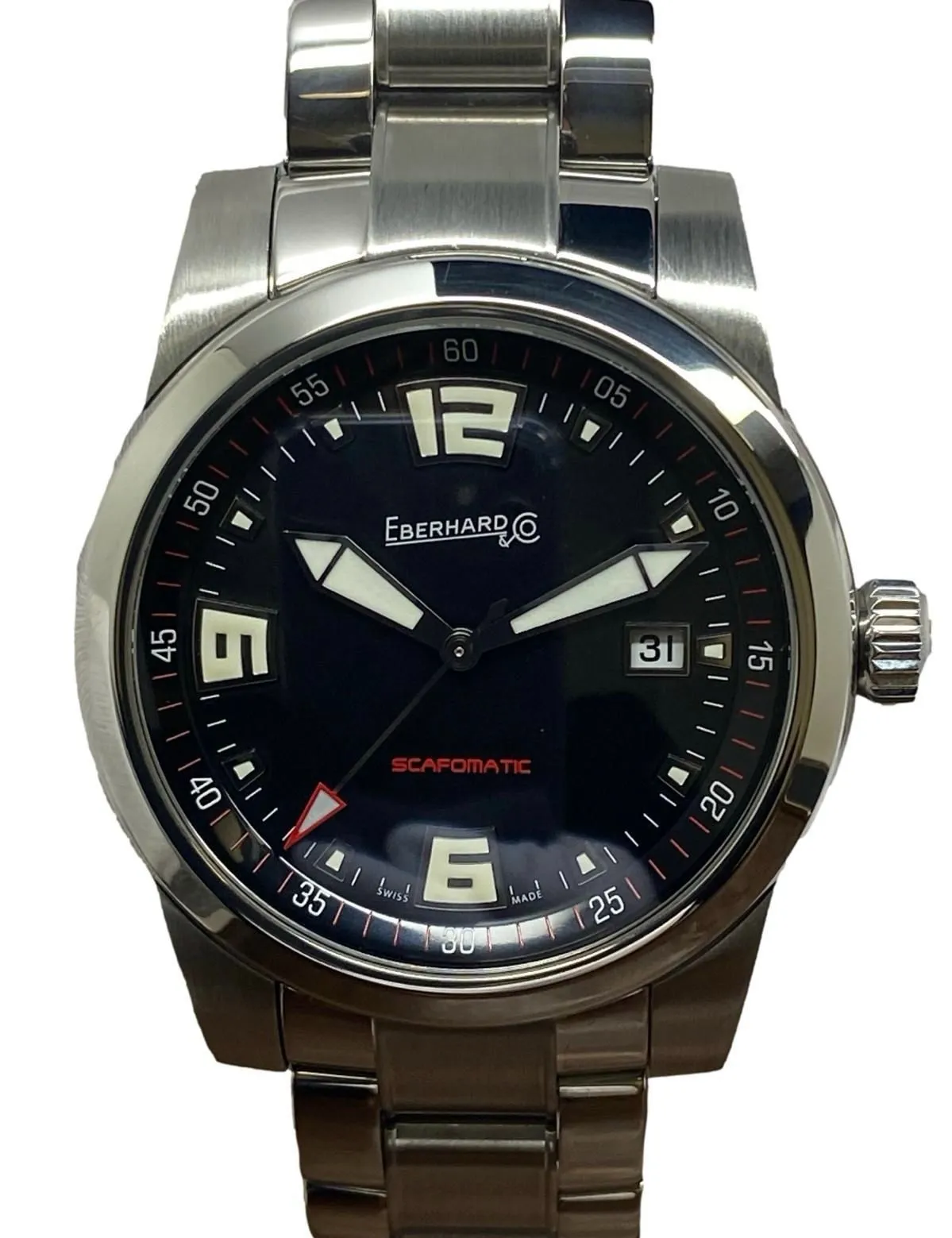 Eberhard Scafomatic 41026 Black Dial Automatic Men's Watch