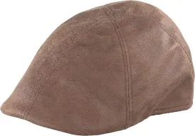 Henschel - Brown Faux Leather Duckbill Cap