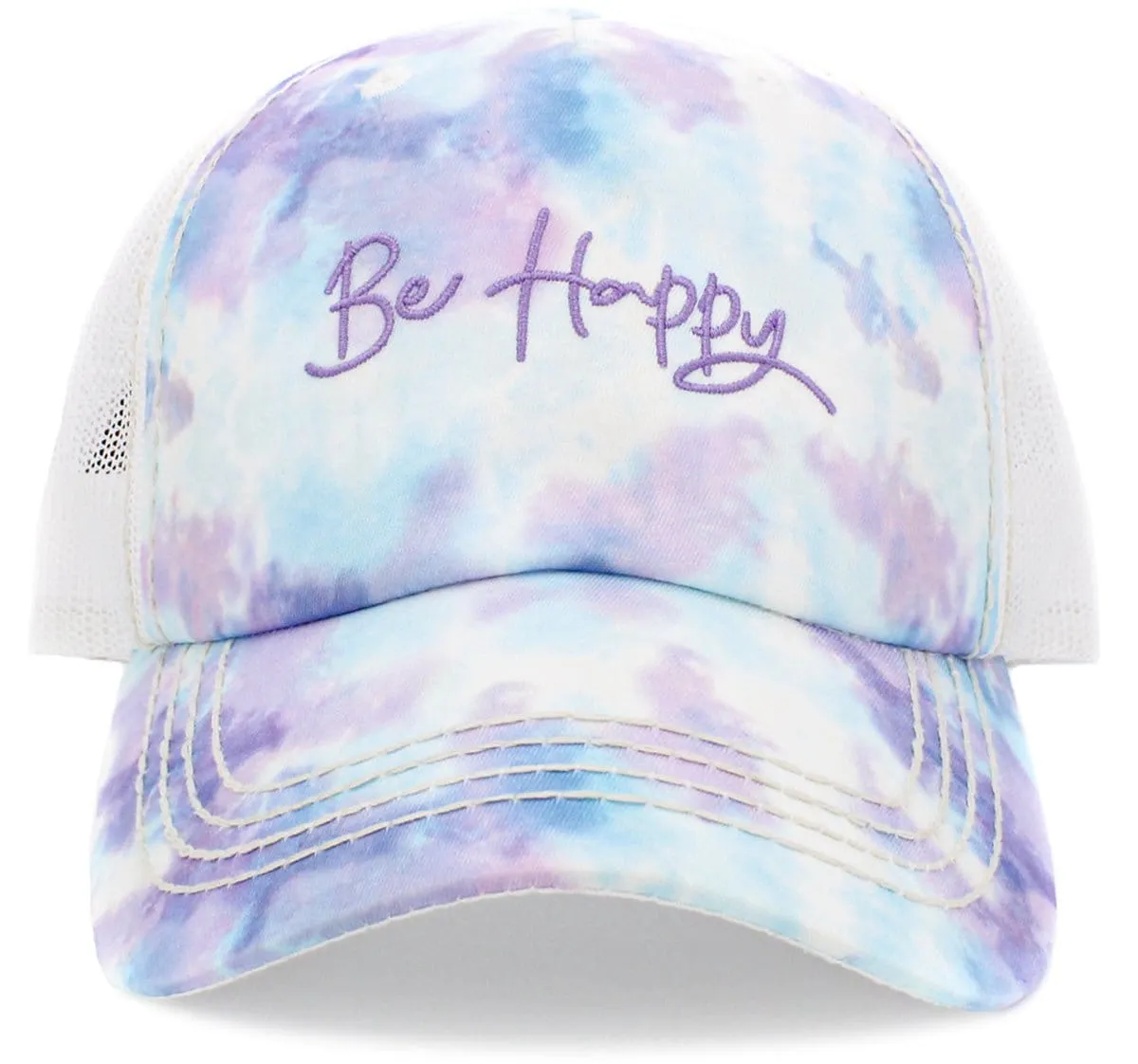 KBV1432 "Be Happy" Vintage Washed Baseball Cap