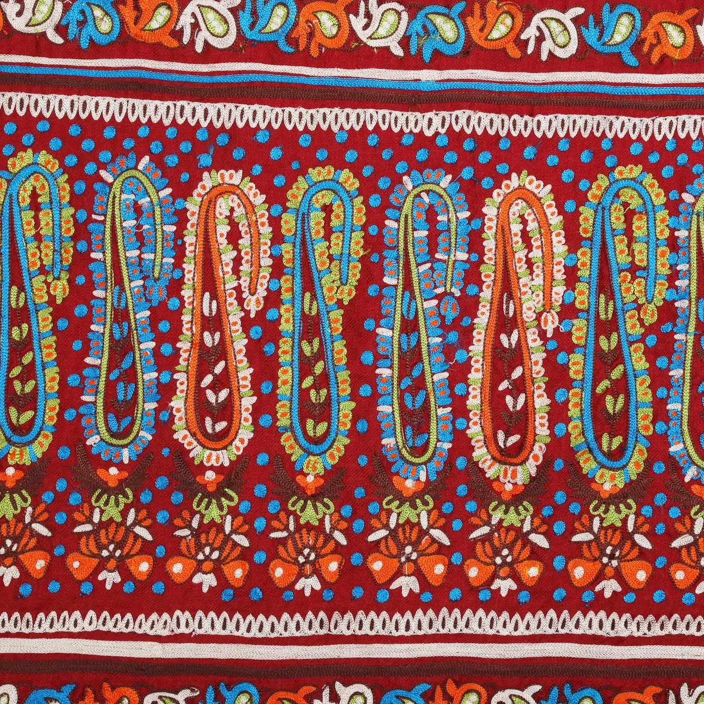 Paisley Fusion Embroidered Shawl