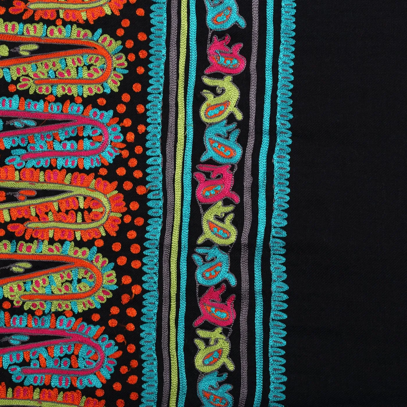 Paisley Fusion Embroidered Shawl