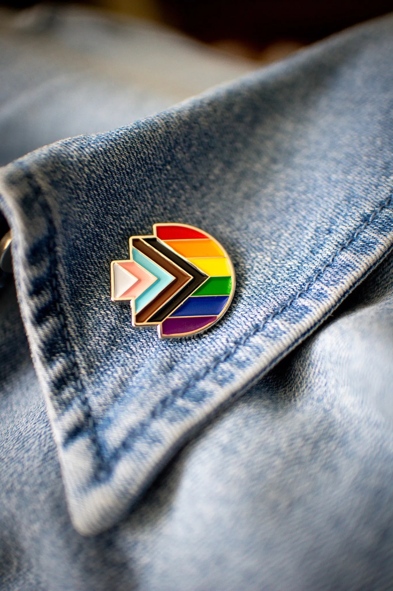 Progress Pride Pixel Lapel Pin