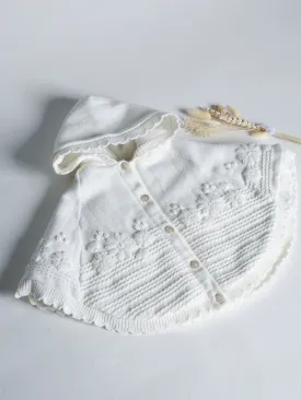 Sarah Louise Ivory Knitted Poncho