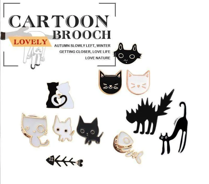 So Kawaii! Cartoon Enamel Cat Pins