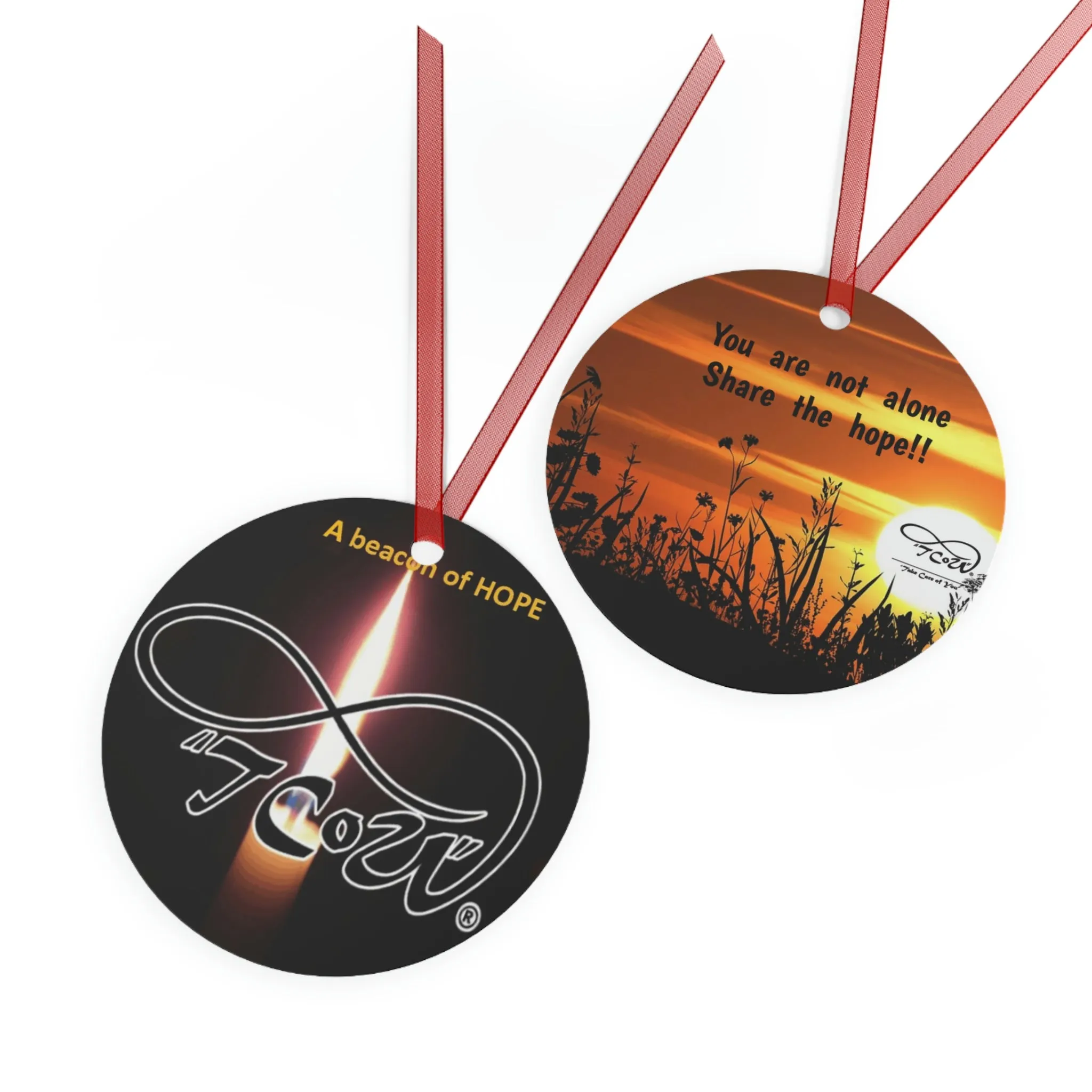 TCoU "Share the Hope" Metal Ornaments--Be a Beacon of Hope